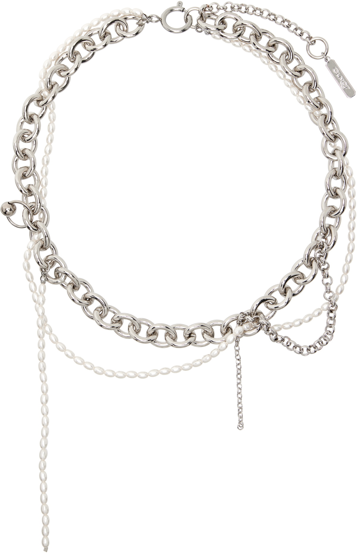 Justine Clenquet Silver Evie Necklace Justine Clenquet