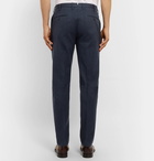 Incotex - Slim-Fit Puppytooth Stretch-Cotton Trousers - Men - Navy