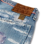 KAPITAL - Slim-Fit Distressed Denim Jeans - Men - Indigo