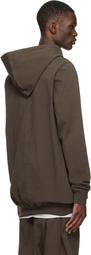 Rick Owens DRKSHDW Brown Temple Pullover Hoodie