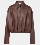 Loewe Gathered leather jacket
