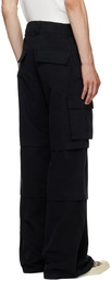 MISBHV Black Paneled Cargo Pants