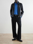 SECOND / LAYER - Rider Embellished Leather Jacket - Black