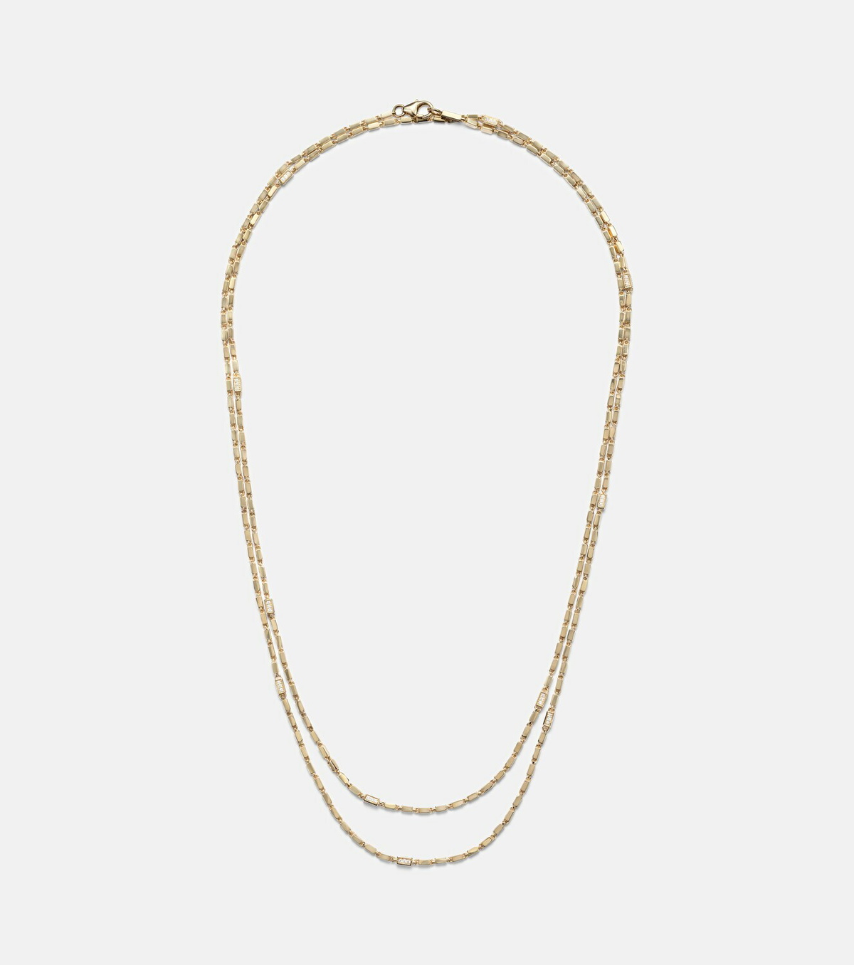 Suzanne Kalan 18kt gold chain necklace with diamonds