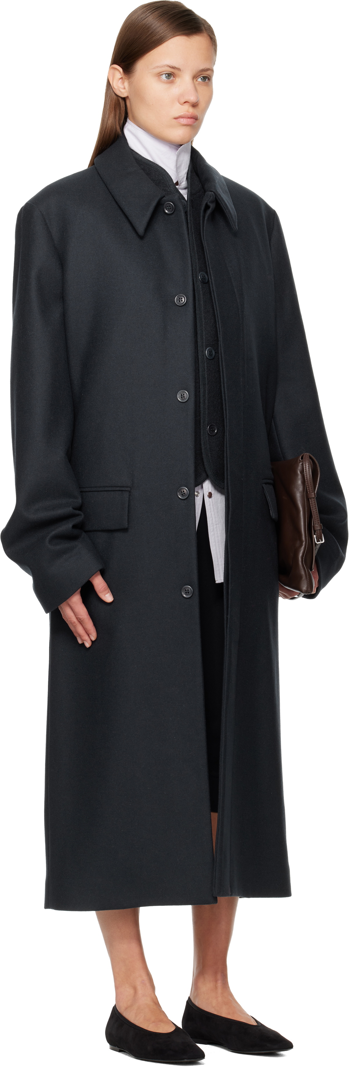 Rier Black Loden Coat
