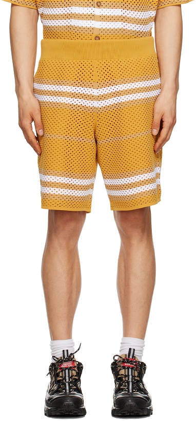 Photo: Burberry Yellow Striped Shorts