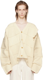 YOKE Off-White Patchwork Cardigan