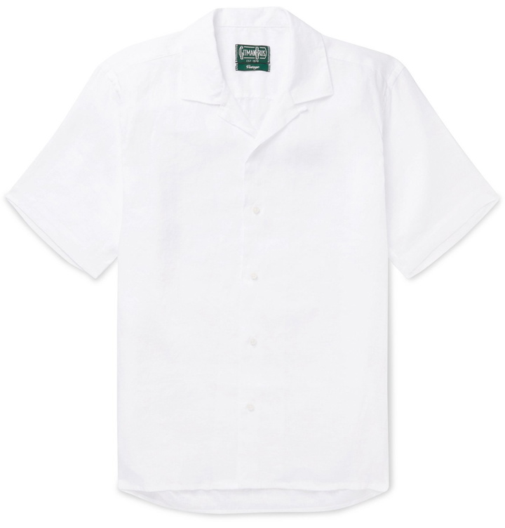 Photo: Gitman Vintage - Camp-Collar Linen Shirt - White