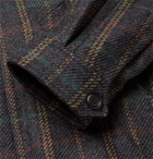 4SDesigns - Checked Wool-Blend Blouson Jacket - Gray