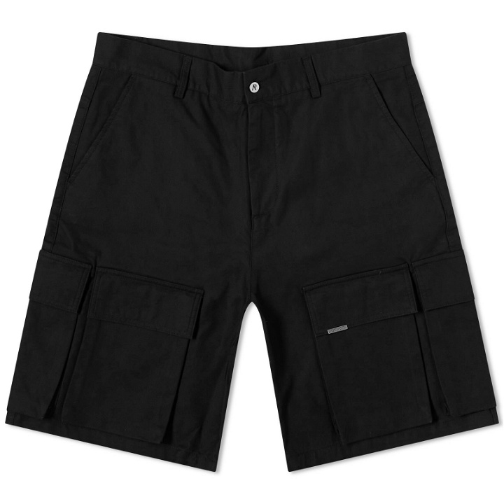 Photo: Represent Men's Baggy Cotton Cargo Shorts in Black