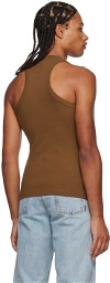 LOW CLASSIC Brown Racer Back Tank Top