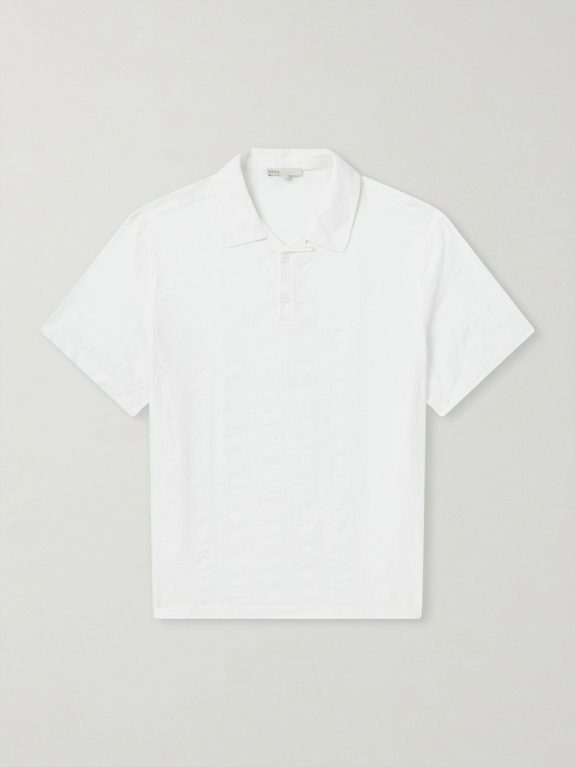 Onia - Cotton and Linen-Blend Polo Shirt - White