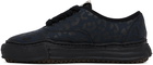 Miharayasuhiro Black Baker Leopard Sneakers