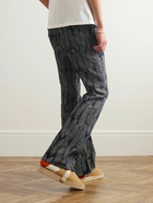 KAPITAL - Okabellbo Slim-Fit Flared Denim-Jacquard Jeans - Blue