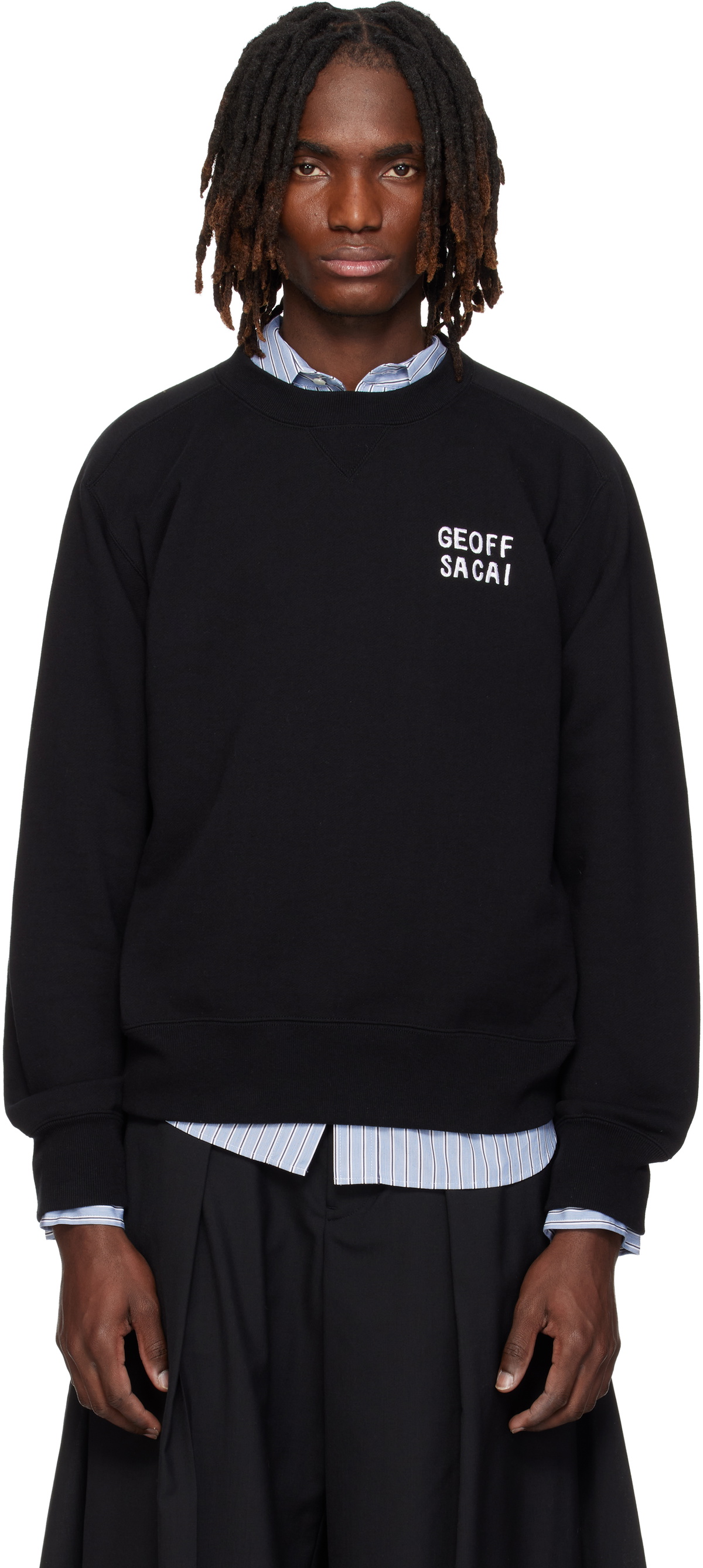 sacai Black Sponge Pullover Sweatshirt Sacai