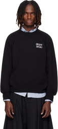 sacai Black 'geoff sacai' Embroidery Pullover Sweatshirt