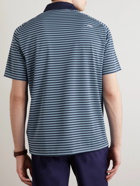 Kjus Golf - Luis Striped Stretch-Jersey Golf Polo Shirt - Blue