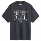 Rhude Men's Black Diamond T-Shirt in Vintage Black