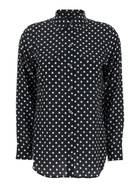 Equipment Black Shirt With All-over Polka Dot Motif And Patch Pockets On The Chest In Silk Woman