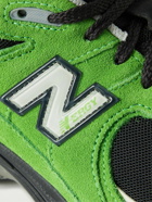 New Balance - 2002R Leather-Trimmed Suede and Mesh Sneakers - Green