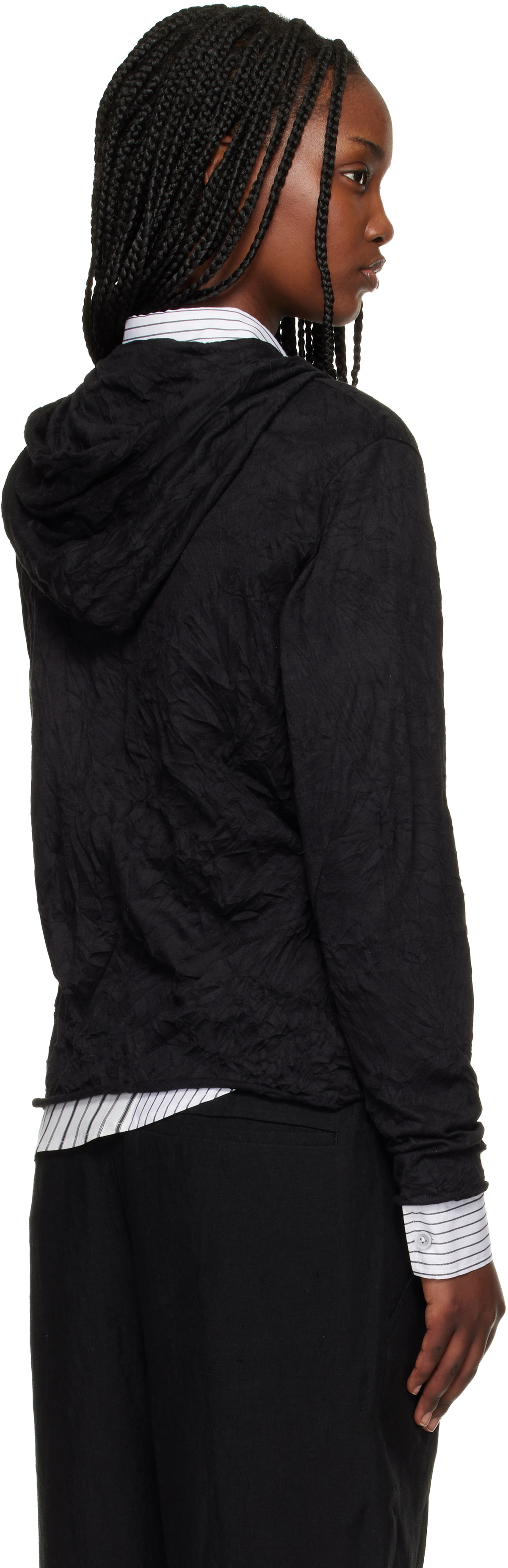 POST ARCHIVE FACTION (PAF) Black Zip Hoodie