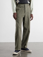 Visvim - Benning Straigh-Leg Herringbone Cotton Trousers - Green