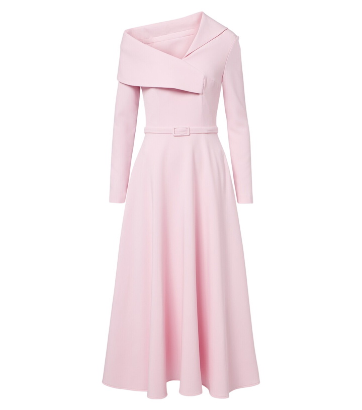 Photo: Safiyaa Odelle asymmetric crêpe midi dress