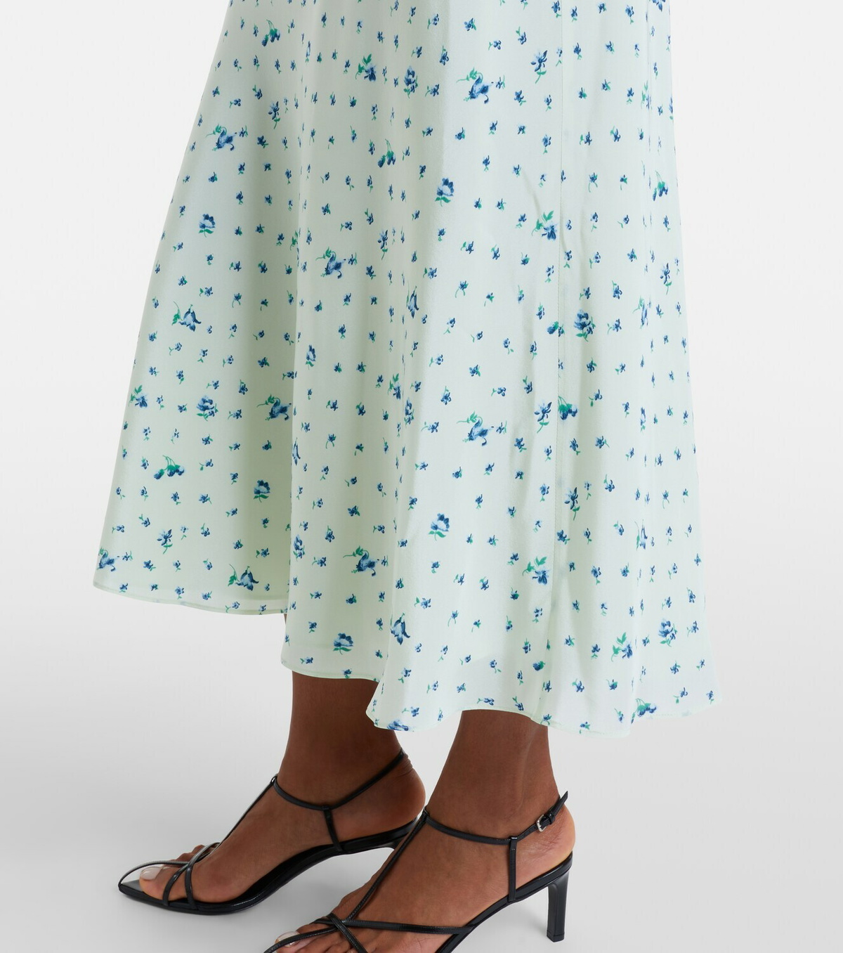 Alessandra Rich Floral silk midi dress