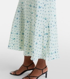 Alessandra Rich Floral silk midi dress
