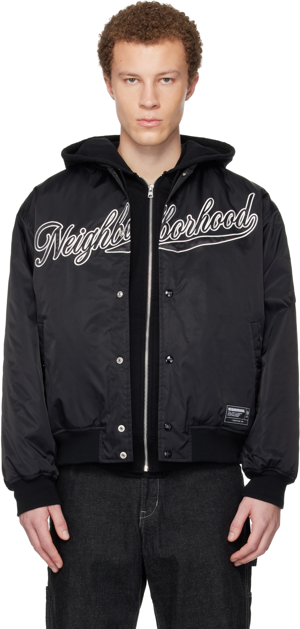 Neighborhood Black Baseball Bomber Jacket Neighborhood