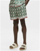 Casablanca Silk Shorts With Drawstrings Green - Mens - Casual Shorts
