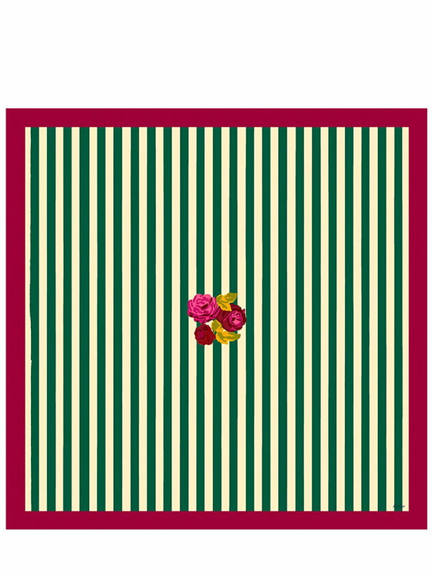 Photo: LISA CORTI Nizam Stripes Green Square Tablecloth