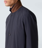 Loro Piana Windmate® suede-trimmed coat