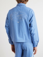 Cherry Los Angeles - Logo-Embroidered Paint-Splattered Shell Jacket - Blue