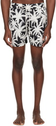 Palm Angels Black Palms Allover Swim Shorts