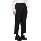 Comme des Garcons Homme Black Linen Twill Garment-Dyed Trousers