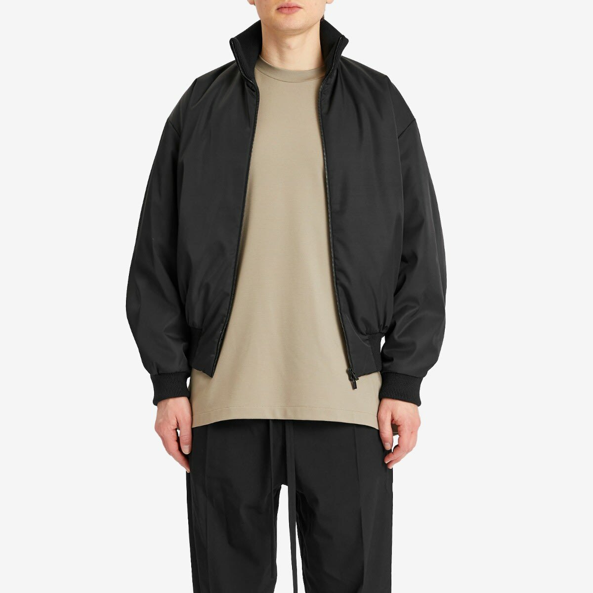 Fear Of God Men's High Neck Bomber Jacket in Black