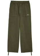 Ten C Straight-leg Cotton Sweatpants Olive