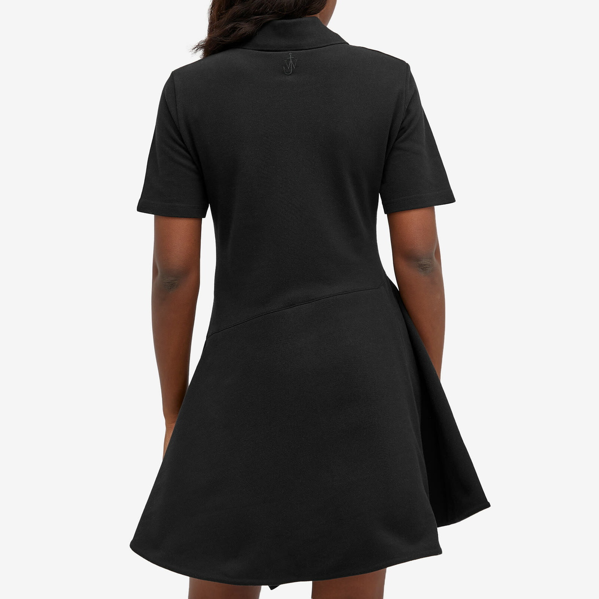 JW ANDERSON|DRESSES (SHORT SLEEVE ASYMMETRIC POLO DRESS JW Anderson Women's Asymmetric Polo Dress in Black JW Anderson
