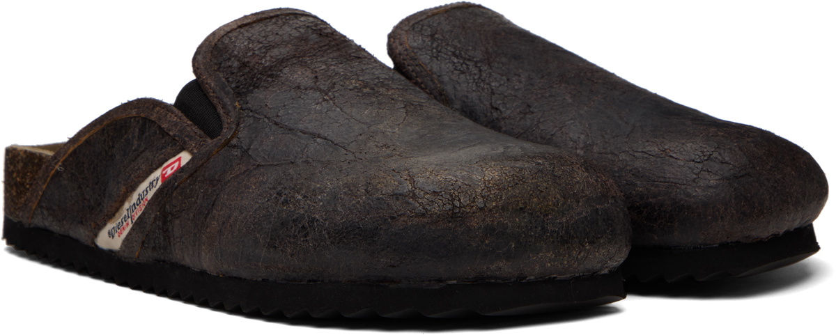 Diesel Brown D-Woodstock Slip-on Loafers