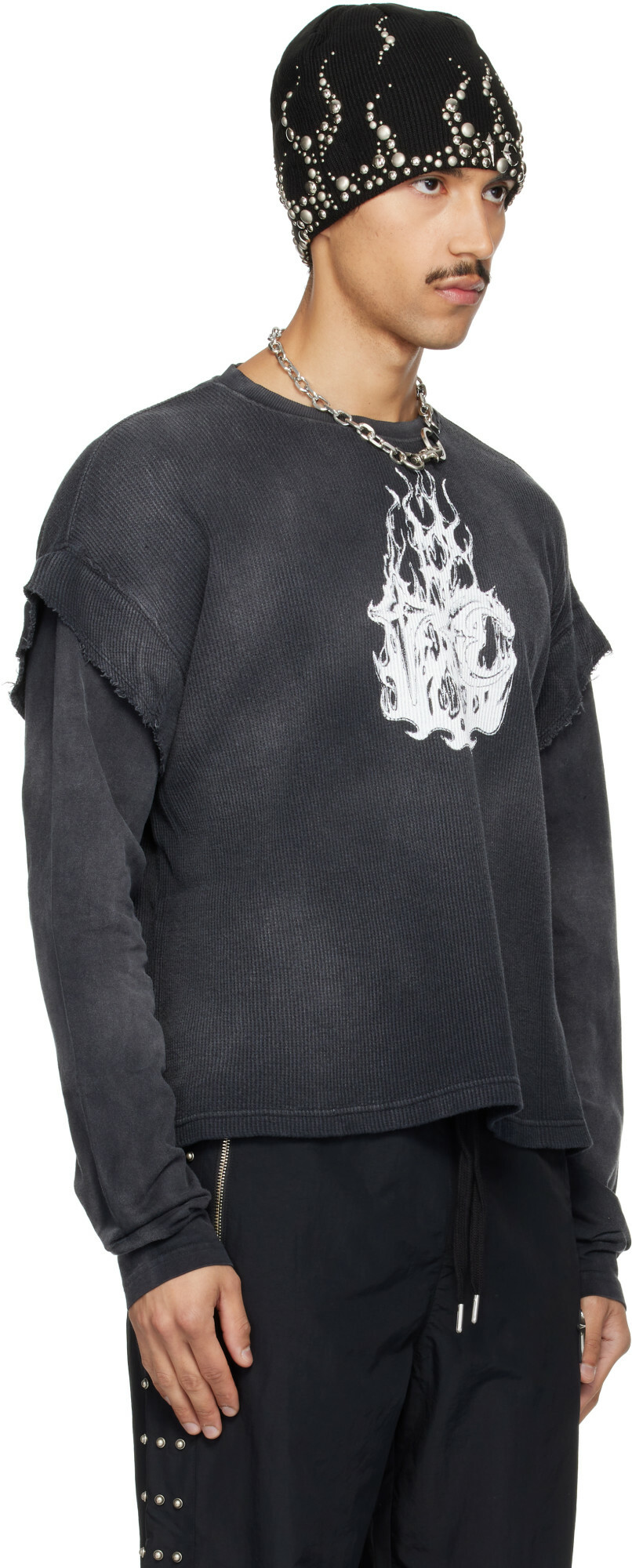 Thug Club Black TC Hellfire Layered T-shirt