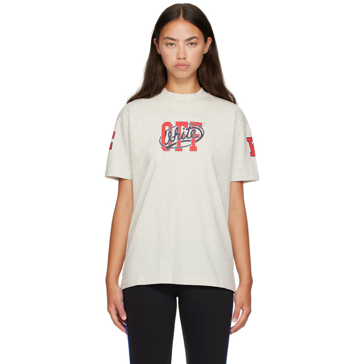Off-White Gray 'Off' College T-shirt