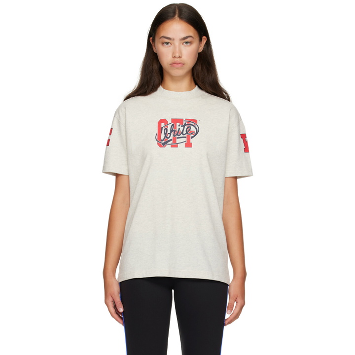 Photo: Off-White Gray 'Off' College T-shirt