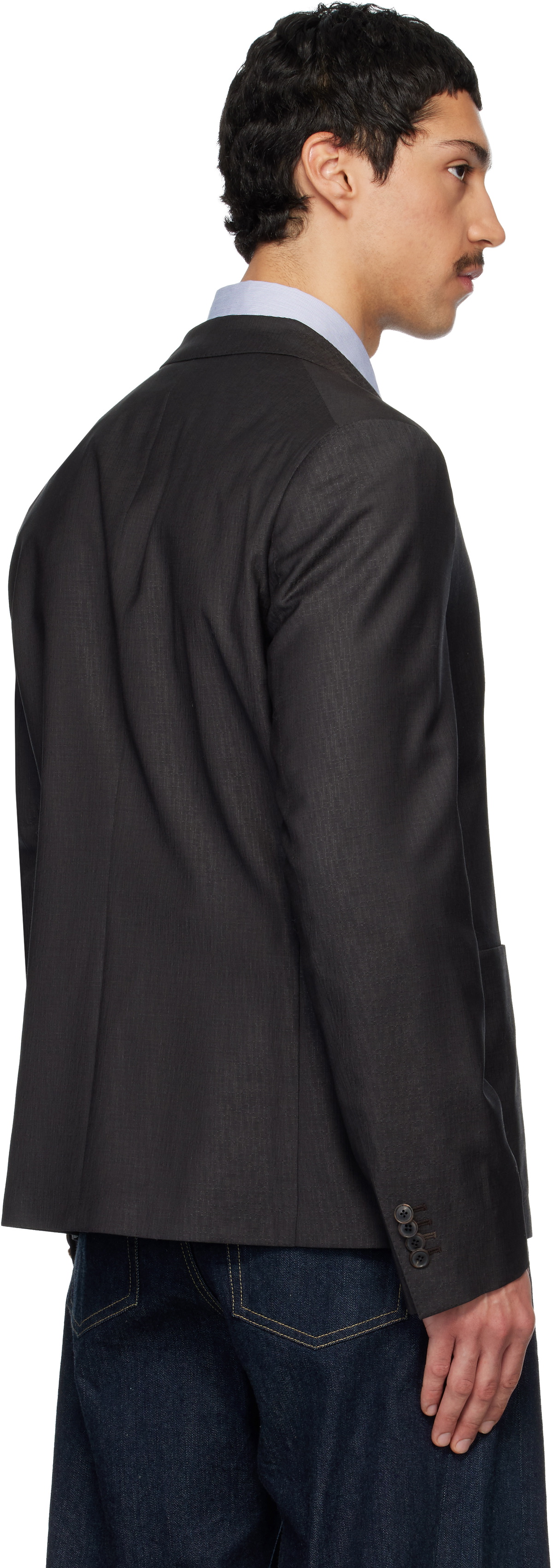 Paul Smith Brown Two-Button Patch Pocket Blazer