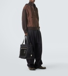 Loewe Flex Medium canvas and suede tote bag