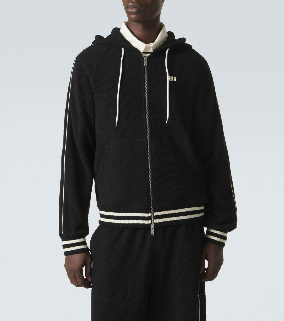 Wales Bonner Prince cotton-blend terry hoodie