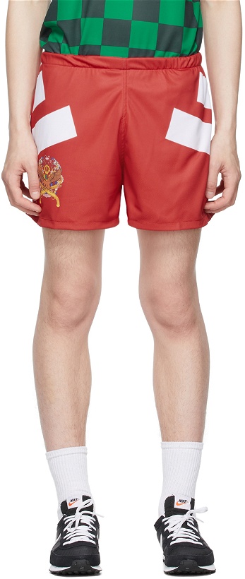 Photo: Liberal Youth Ministry Red Imperial Crest Sport Shorts