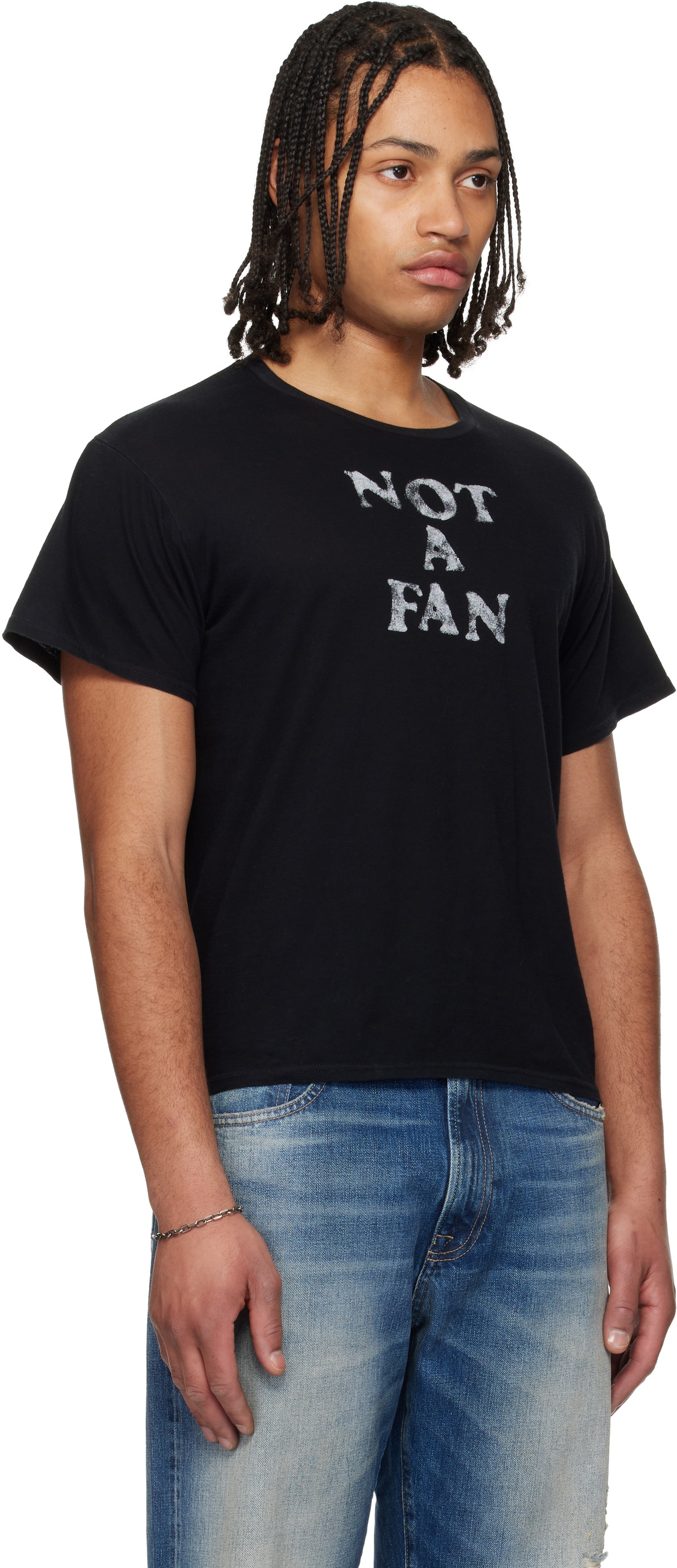 R13 Black 'Not A Fan' Boy T-shirt