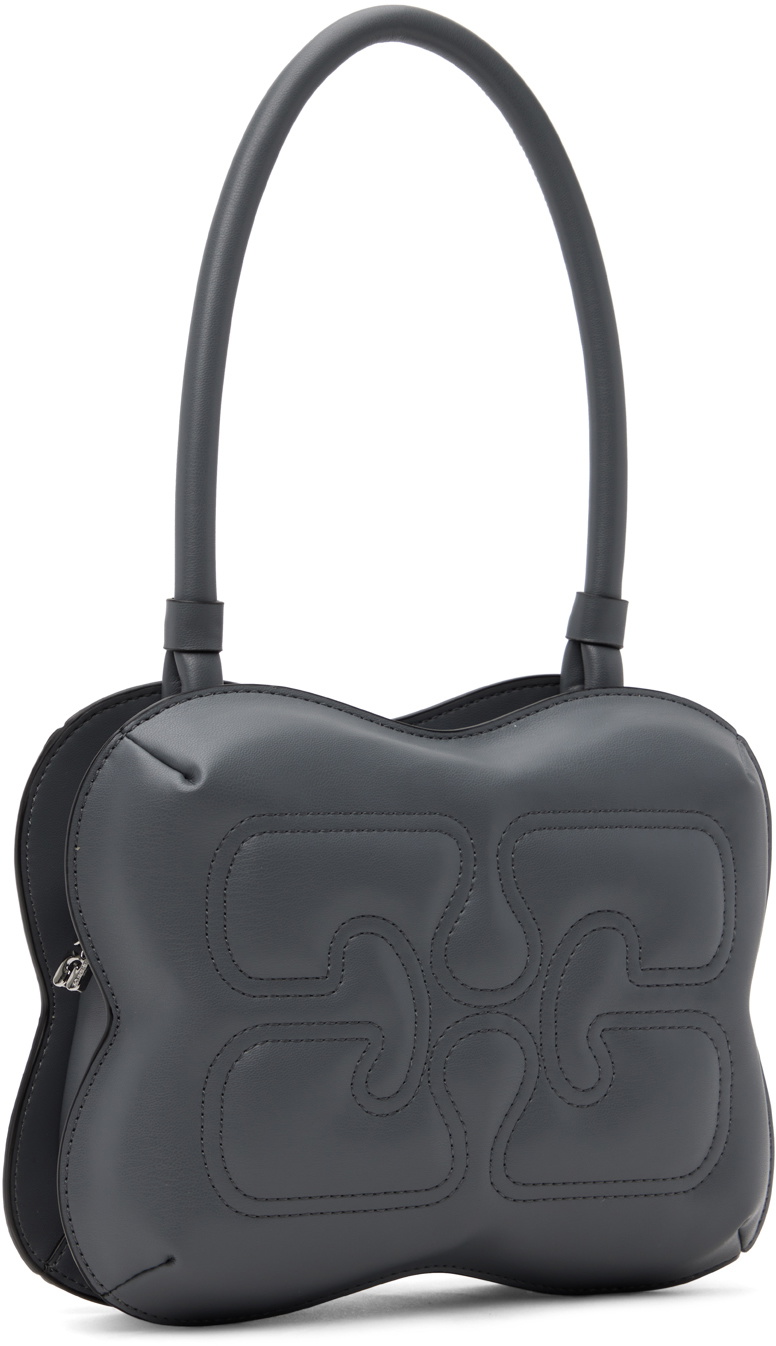 バッグ Ganni BUTTERFLY SHOULDER BAG Black Black Butterfly Top Handle Bag | GANNI US
