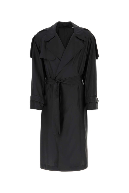Photo: Burberry Black Silk Trench Coat